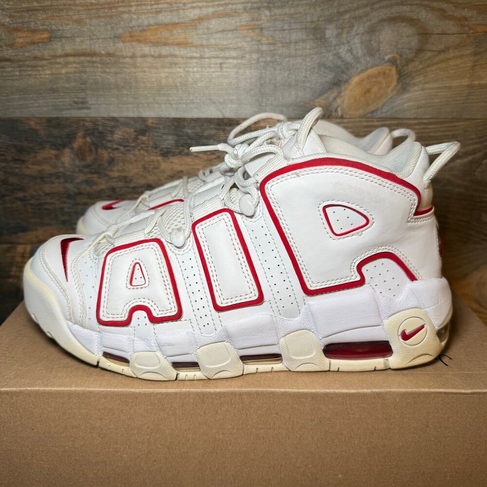Nike Air More Uptempo White Varsity Red Men's 8.5
